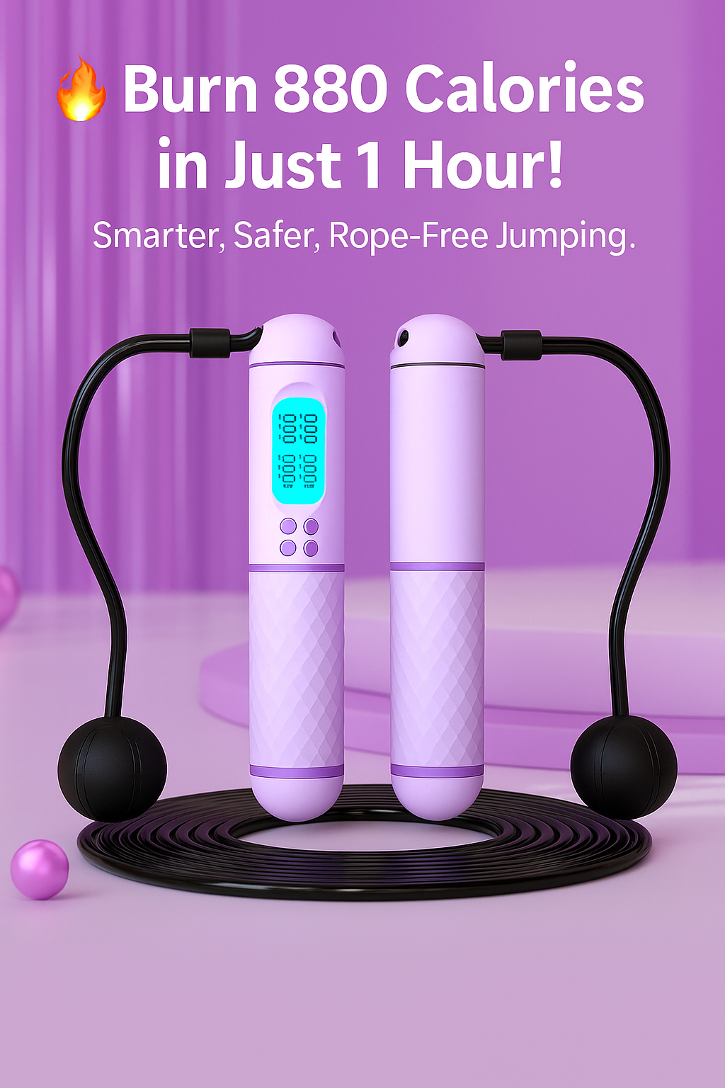 JinRuFit™ Ultimate Smart Jump Rope – LCD Counter | Dual Mode | Ships from US in 3–5 Days